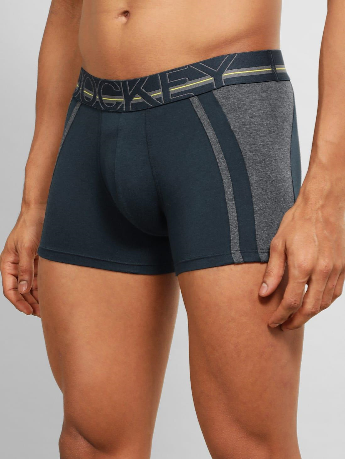 Jockey Men's Super Combed Cotton Elastane Stretch Solid Trunk with Ultrasoft Waistband