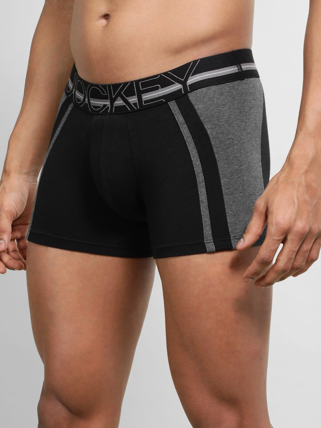 Jockey Men's Super Combed Cotton Elastane Stretch Solid Trunk with Ultrasoft Waistband