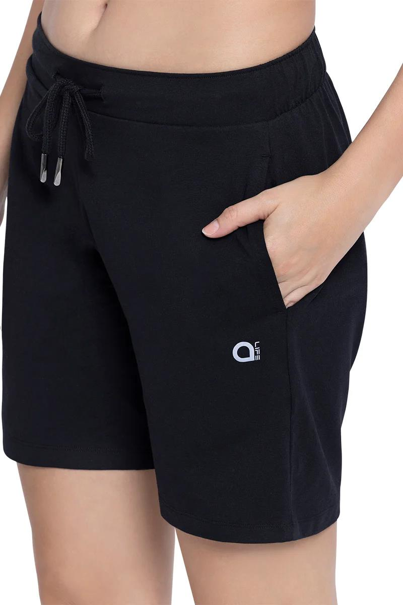 AMANTE WOMEN SHORT RELAXED FIT STRETCH COTTON FABRIC SHORT