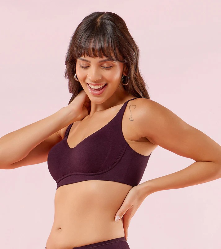 Enamor Innovations Bamboo Bliss, Everyday, Full Support, Women's T-Shirt Bra - Super Soft, Naturally Absorbent & Antimicrobial, Padded, Wirefree, High Coverage