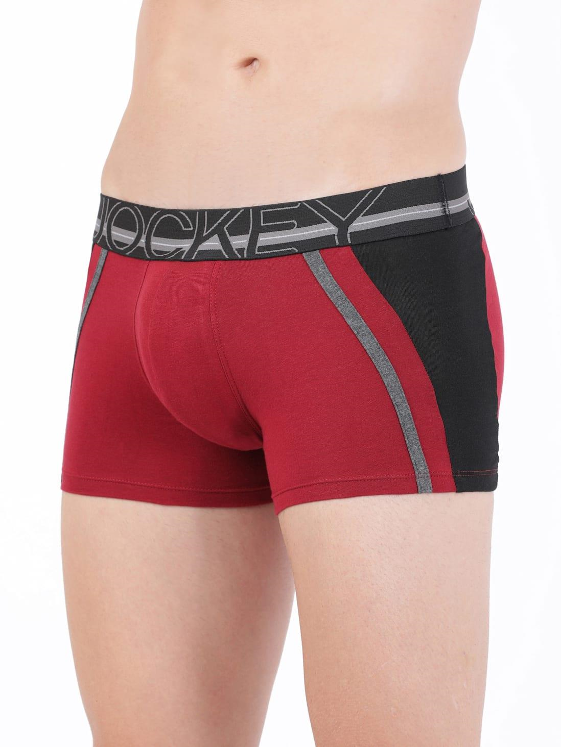 Jockey Men's Super Combed Cotton Elastane Stretch Solid Trunk with Ultrasoft Waistband