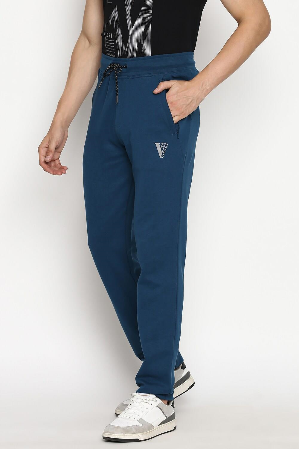 Van Heusen Men's Regular Fit Mid Rise Athleisure Smart Tech Trackpants - Easy Stain Release, Anti Stat, Ultra Soft