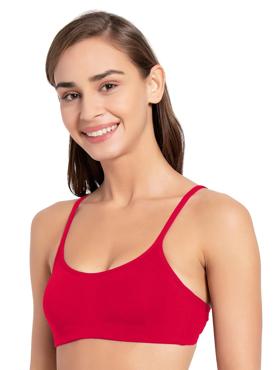 Jockey  Women's Wirefree Non Padded Super Combed Cotton Elastane Stretch Full Coverage Beginners Bra with Adjustable Straps