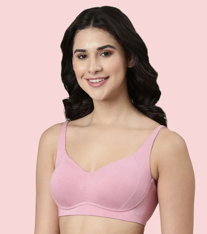 Enamor Innovations Bamboo Bliss, Everyday, Full Support, Women's T-Shirt Bra - Super Soft, Naturally Absorbent & Antimicrobial, Padded, Wirefree, High Coverage