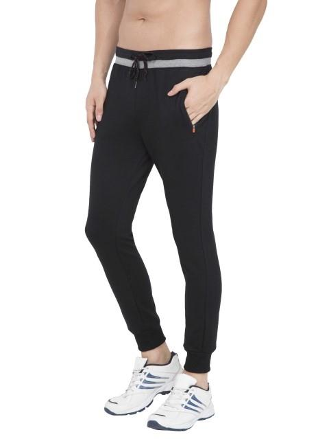Jockey Men's Super Combed Cotton Rich Pique Fabric Slim Fit Mid Rise Joggers with Zipper Pockets
