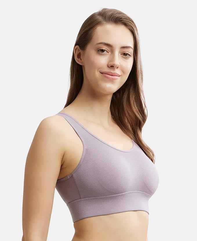 Jockey Women Rayon Lounge Bra | Wirefree | Padded | Full Coverage with Removable Pads | Tencel Lyocell Fabric