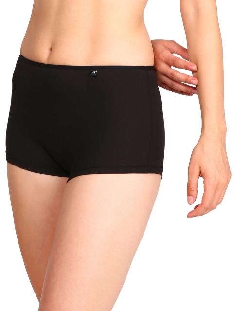 Jockey  Women's High Coverage Super Combed Cotton Elastane Stretch Mid Waist Boy Shorts Panty with Concealed Waistband and Stay Fresh Treatment