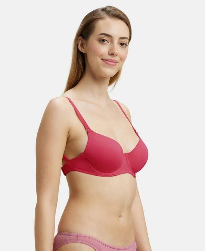 Jockey Women's Wired Padded Soft Touch Microfiber Elastane Stretch Medium Coverage Multiway Backless Bra