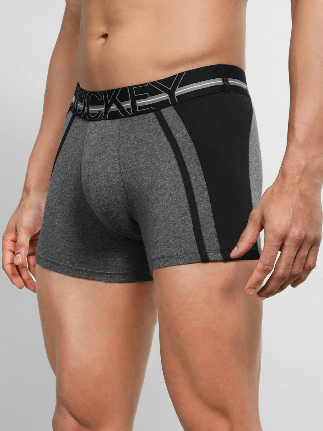Jockey Men's Super Combed Cotton Elastane Stretch Solid Trunk with Ultrasoft Waistband