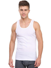 Jockey Men's Super Combed Cotton Rib Round Neck Sleeveless Vest with Stay Fresh Properties