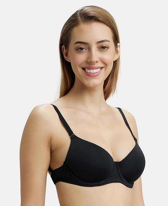 Jockey Women's Wired Padded Soft Touch Microfiber Elastane Stretch Medium Coverage Multiway Backless Bra