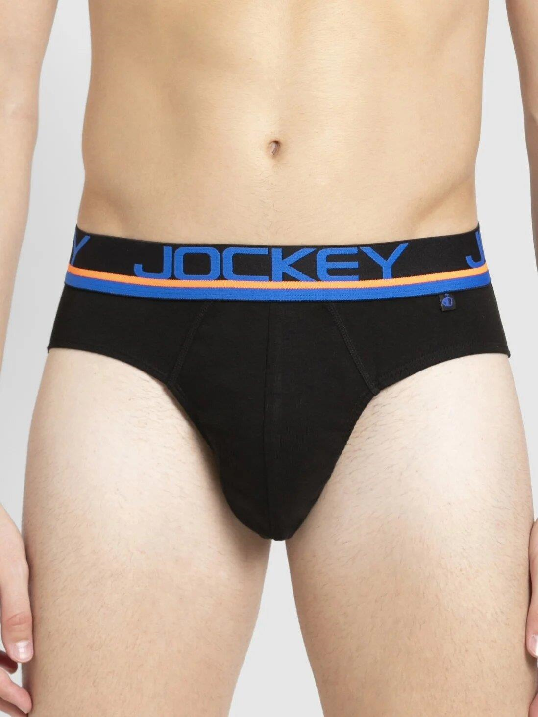 Jockey FP02 Men's Super Combed Cotton Rib Solid Brief with Ultrasoft Waistband