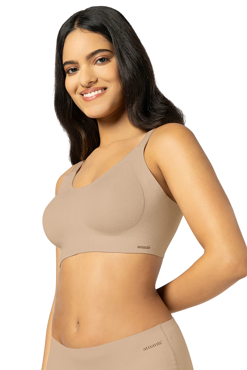 Amante  Invisi Breathe Non-Padded Non-Wired Cotton Bra