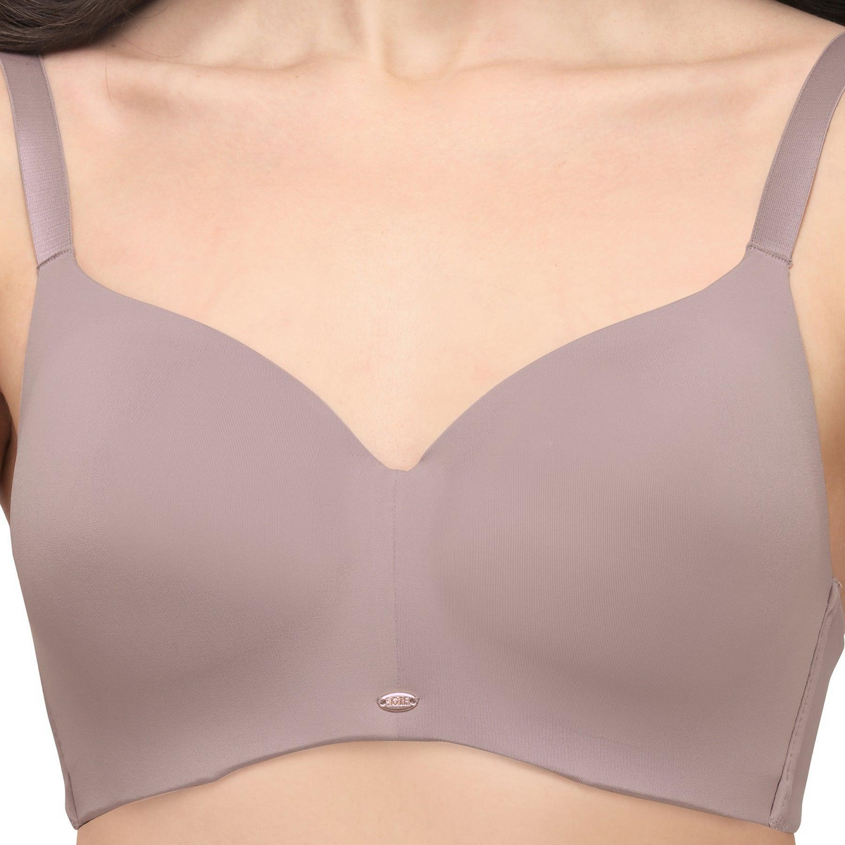 SOIE Women’s Full Coverage Padded Non-Wired Seamless T-Shirt Bra | Ultra Soft Nylon Spandex with Adjustable Straps, Side Support & Smooth Invisible Finish