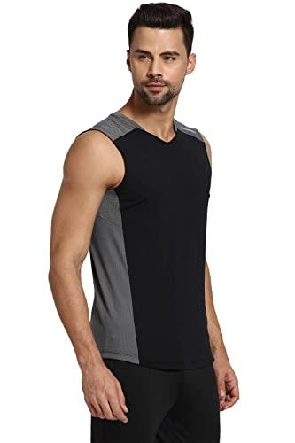 Van Heusen Men Engineered Vest - Polyester Spandex - Swift Dry, High Stretch, Mesh Ventilated