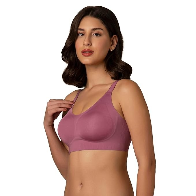 Amante Non Padded Non Wired Full Coverage Invisible Support Seamless Adjustable Straps Skins Invisi Support Bra BRA02001