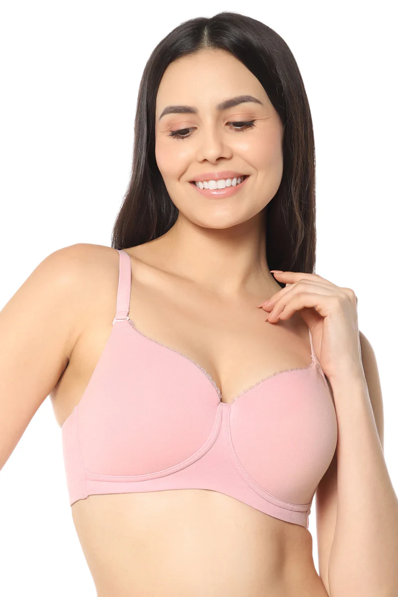 Amante Women Padded Non Wired Full Coverage Seamless Essential Wirefree T-Shirt Bra
