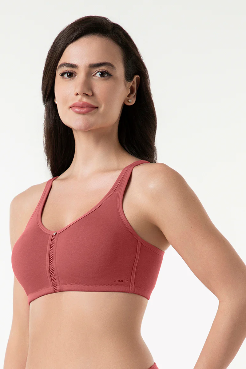 Amante Solid Non Padded Non-Wired Full Coverage Support Bra