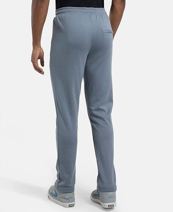 Jockey Men's Super Combed Cotton Rich Pique Interlock Fabric Slim Fit Mid Rise Trackpants with Side and Back Pockets