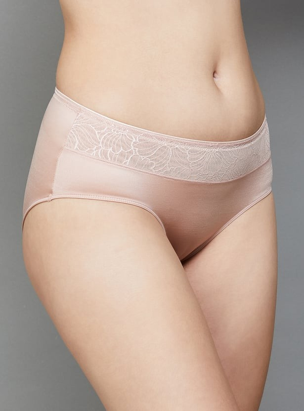 AMANTE HIPSTER PANTY BACK COVERAGE MID-WAISTED PANTY