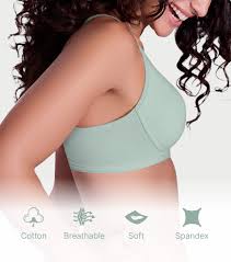 Enamor Women Cotton Innovations Bamboo Bliss,Plunge,Super Soft,Everyday T-Shirt Bra-Naturally Absorbent & Antimicrobial,Padded,Wirefree,High Coverage