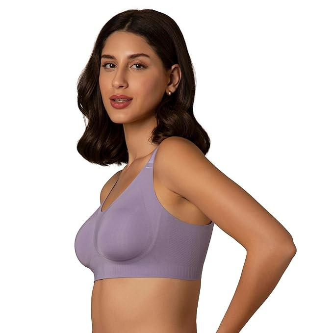 Amante Non Padded Non Wired Full Coverage Invisible Support Seamless Adjustable Straps Skins Invisi Support Bra BRA02001