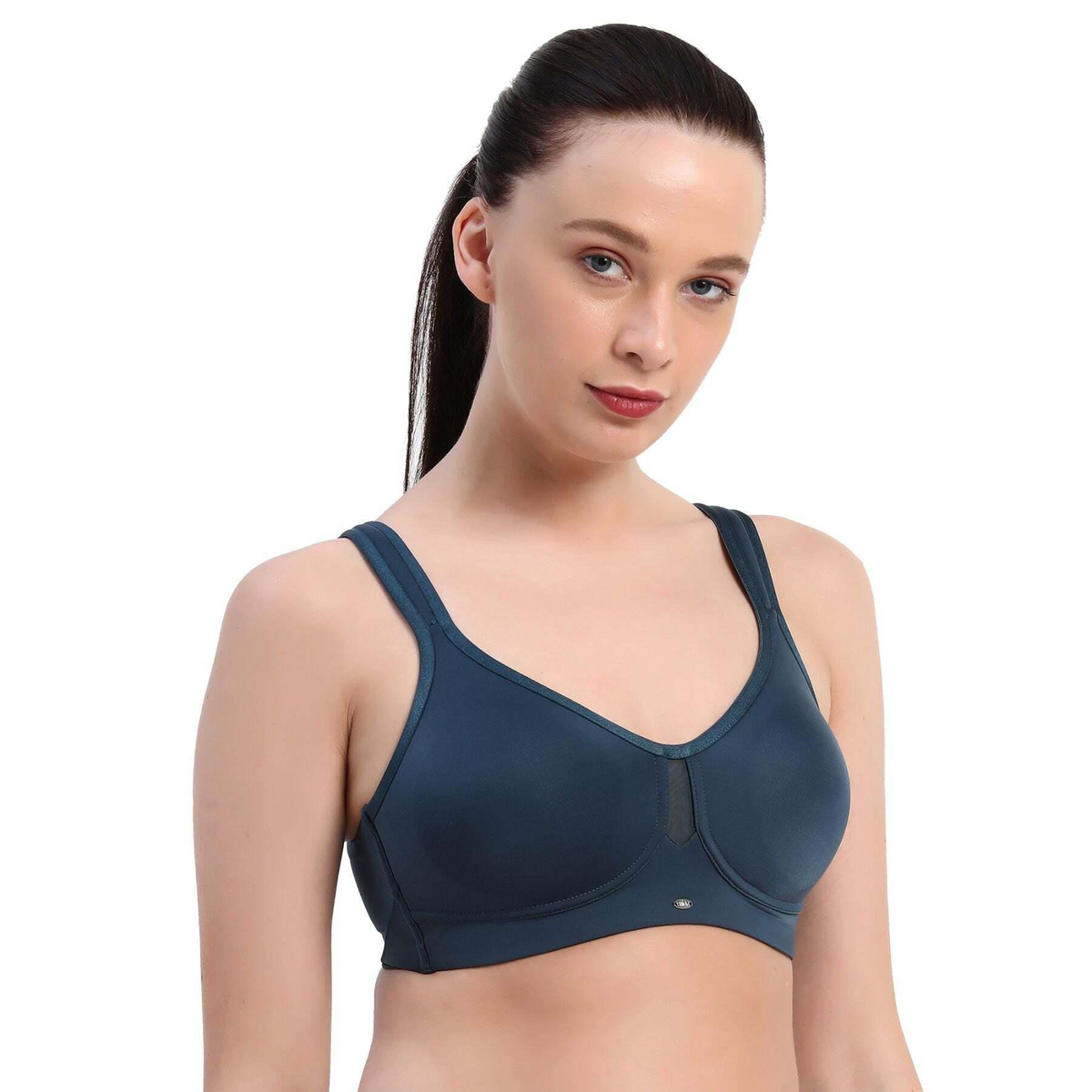 SOIE Women’s Full Coverage Minimizer Bra ,Non Padded, Non Wired,Nylon Spandex , Broad Cushioned Straps,High Side Coverage & Side Support
