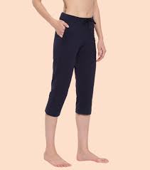 Enamor High Rise Drawstring Closure Active Capri Legging for Women- Hugged Fit, Quick Dry, Antimicrobial
