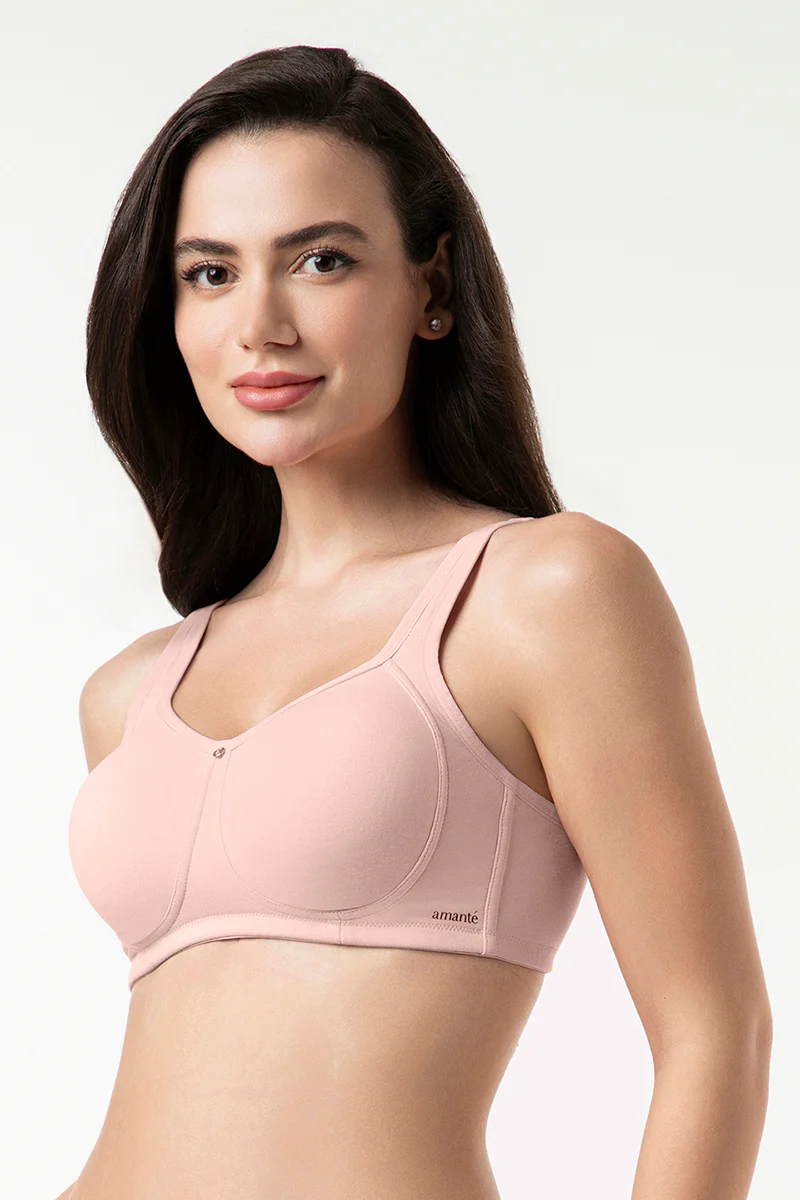 Amante Solid Non Padded Non-Wired Full Coverage Support Bra