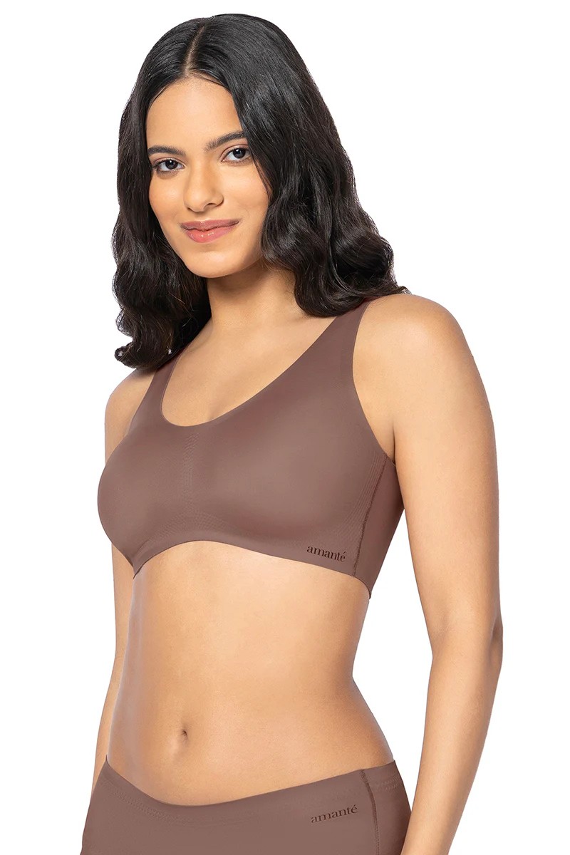 Amante Solid Padded Full Cup Wire Free T-Shirt Bra