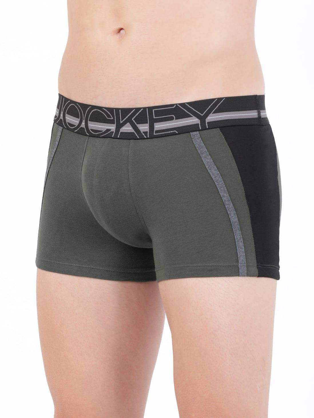 Jockey Men's Super Combed Cotton Elastane Stretch Solid Trunk with Ultrasoft Waistband