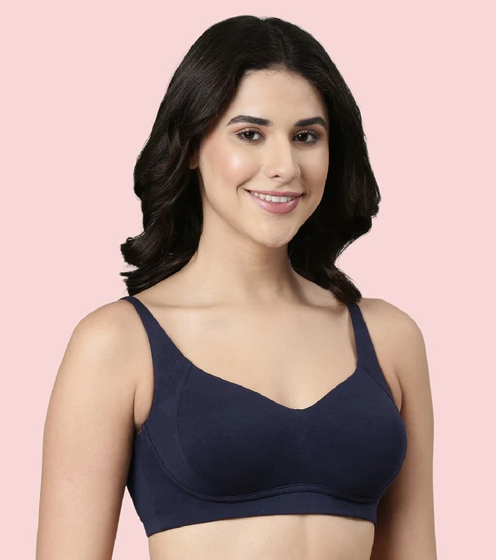 Enamor Innovations Bamboo Bliss, Everyday, Full Support, Women's T-Shirt Bra - Super Soft, Naturally Absorbent & Antimicrobial, Padded, Wirefree, High Coverage