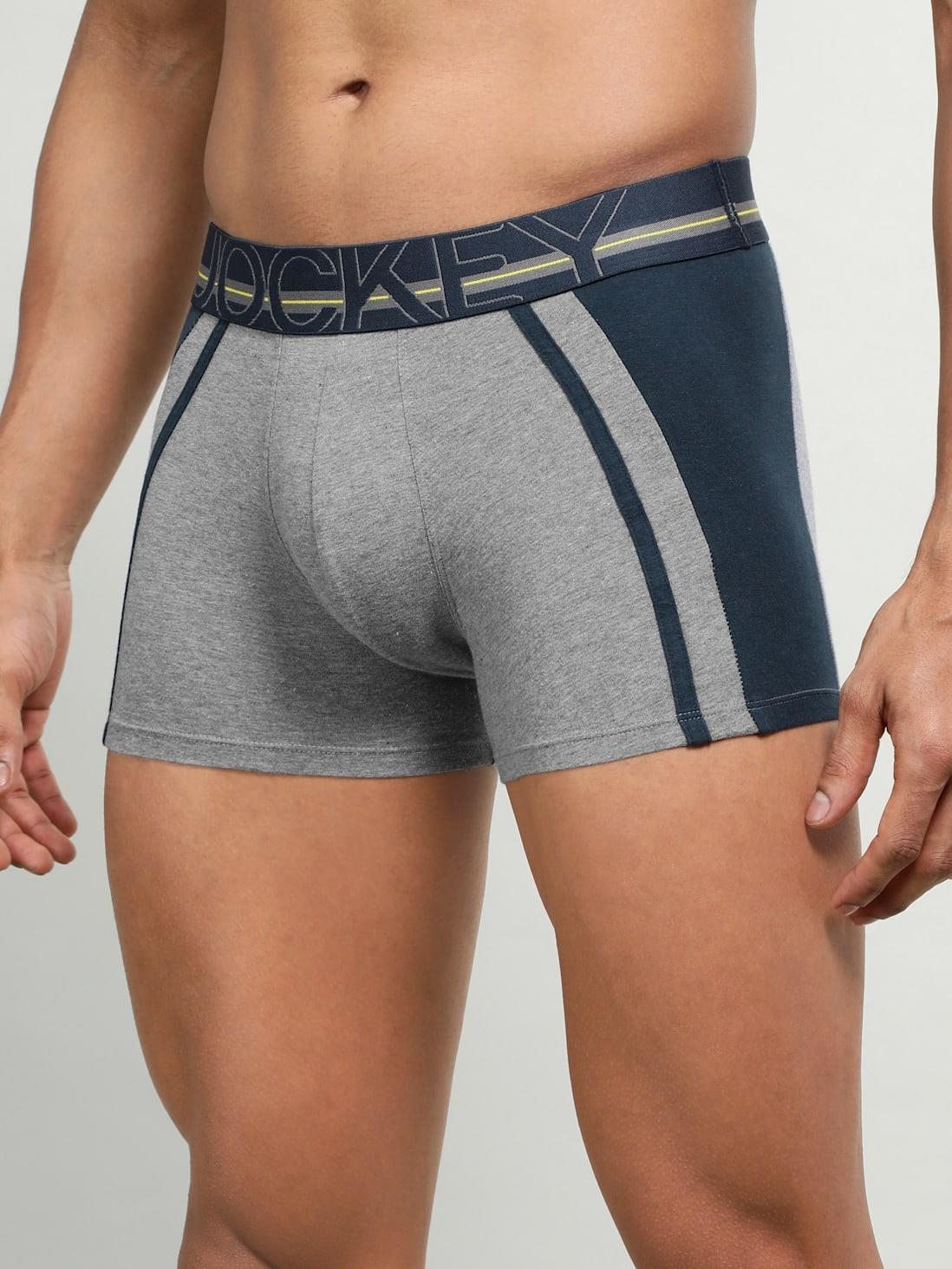 Jockey Men's Super Combed Cotton Elastane Stretch Solid Trunk with Ultrasoft Waistband