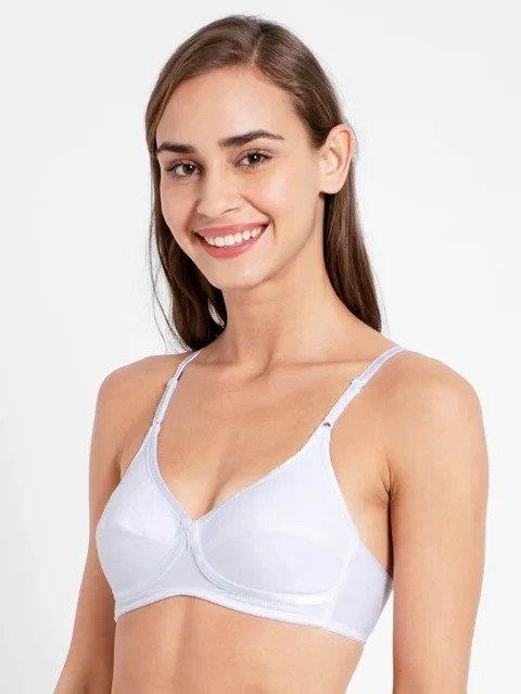 Jockey  Women's Wirefree Non Padded Super Combed Cotton Elastane Stretch Medium Coverage Cross Over Everyday Bra with Adjustable Straps