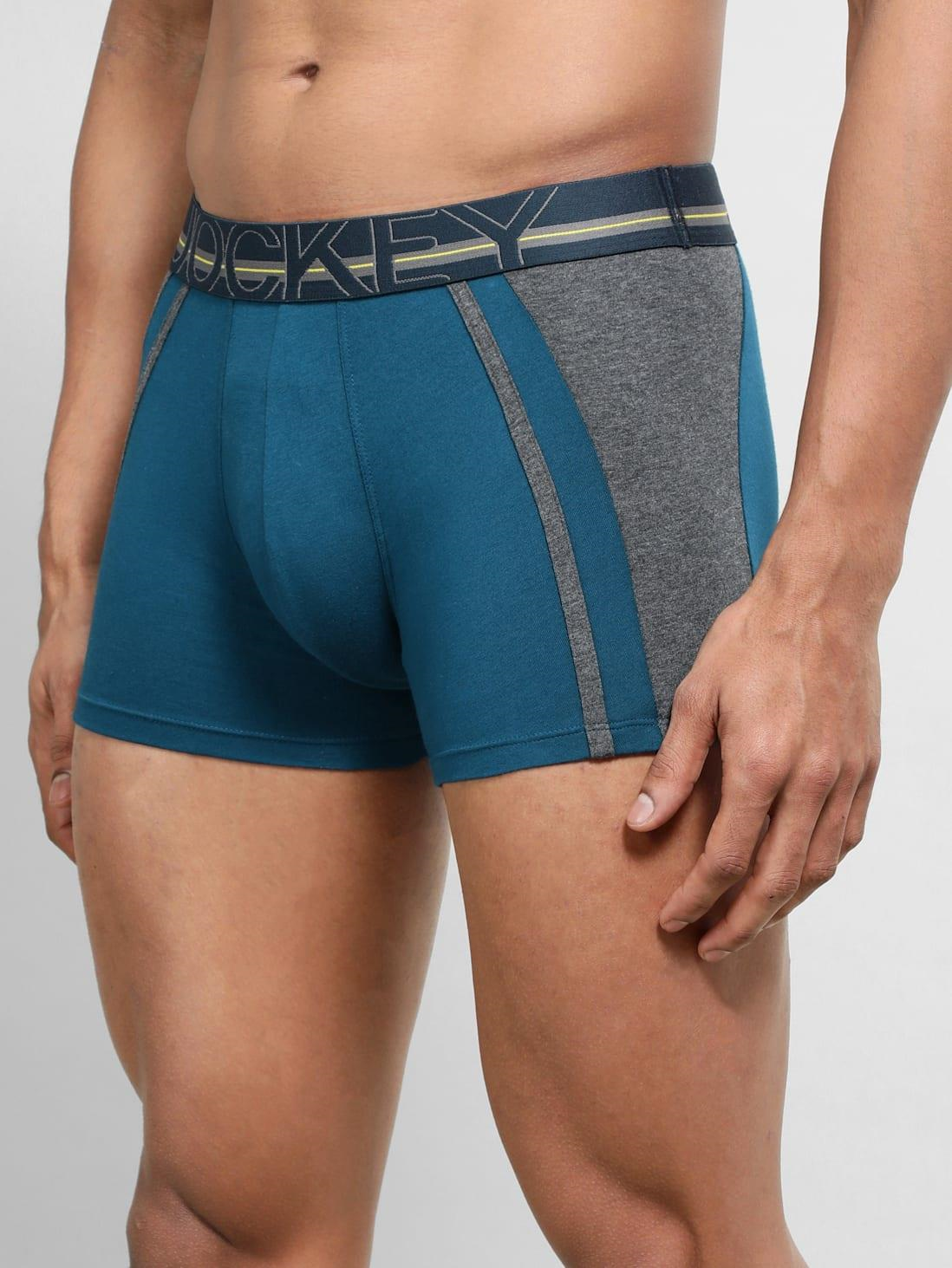 Jockey Men's Super Combed Cotton Elastane Stretch Solid Trunk with Ultrasoft Waistband