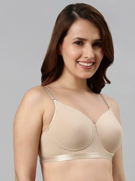 Enamor Innovations Fabcool Breathable Cup Women's T-Shirt Bra - Antimicrobial Comfort, Perforated Cups Padded, Wirefree, High Coverage