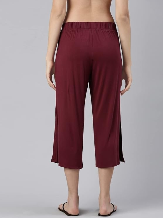 ENAMORE LADIES CAPRI VISCOSE STRETCH JERSEY ZIPPER POCKET CAPRI