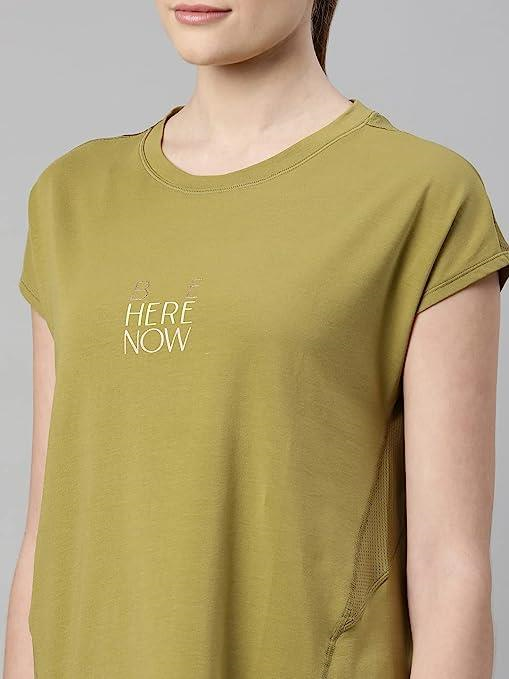ENAMORE LADIES T-SHIRT R-NECK  DRY FIT COTTON SPANDEX WITH ANTIMICROBIAL FINISH ACTIVE STAY FRESH WORKOUT  T-SHIRT