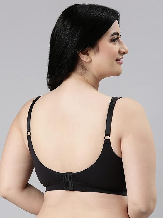 Enamor Innovations Cloudsoft Invisi Bonded Neck Women's Everyday Cotton Minimizer Bra - Padded, Wirefree, Full Coverage