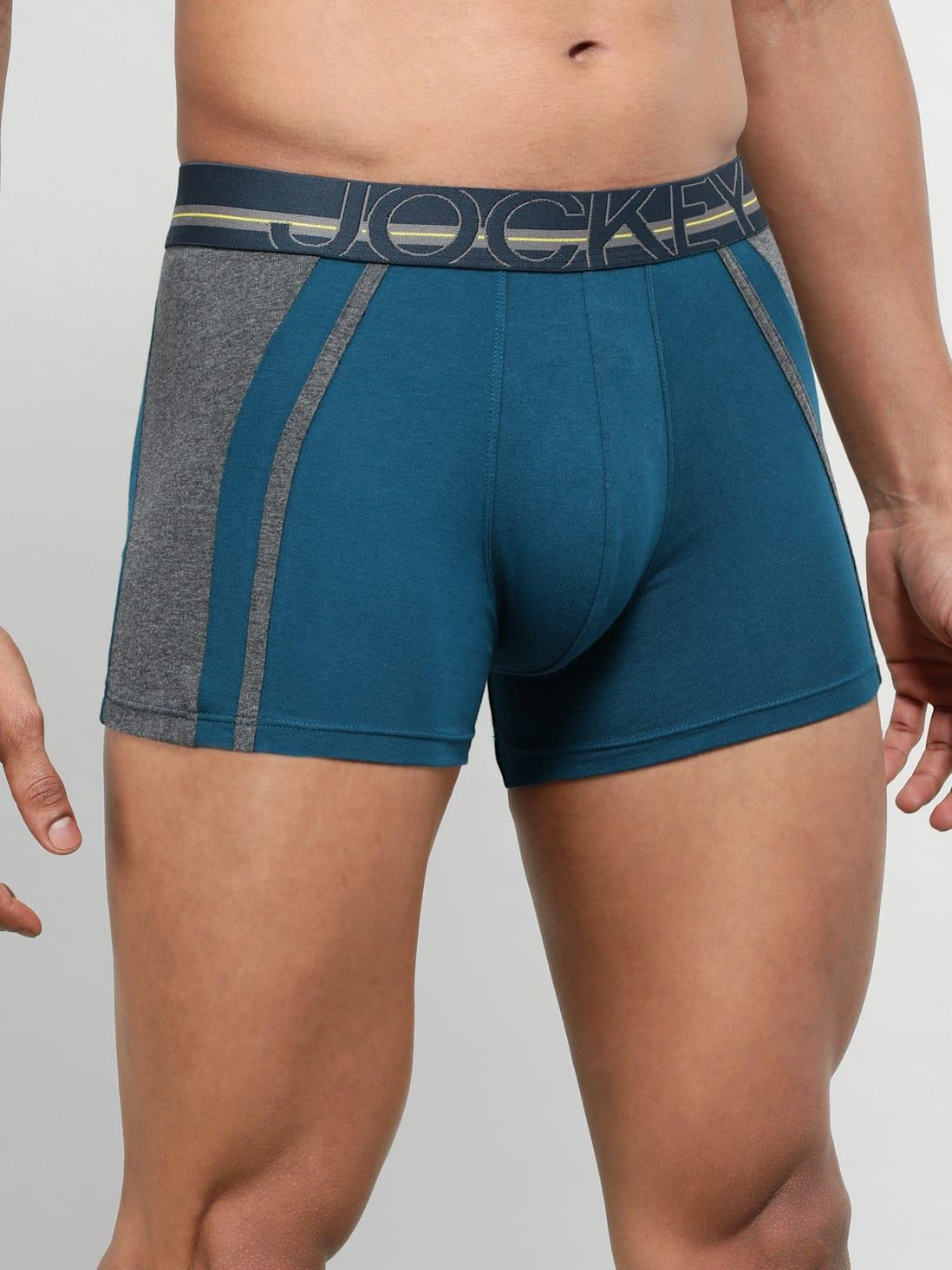 Jockey Men's Super Combed Cotton Elastane Stretch Solid Trunk with Ultrasoft Waistband