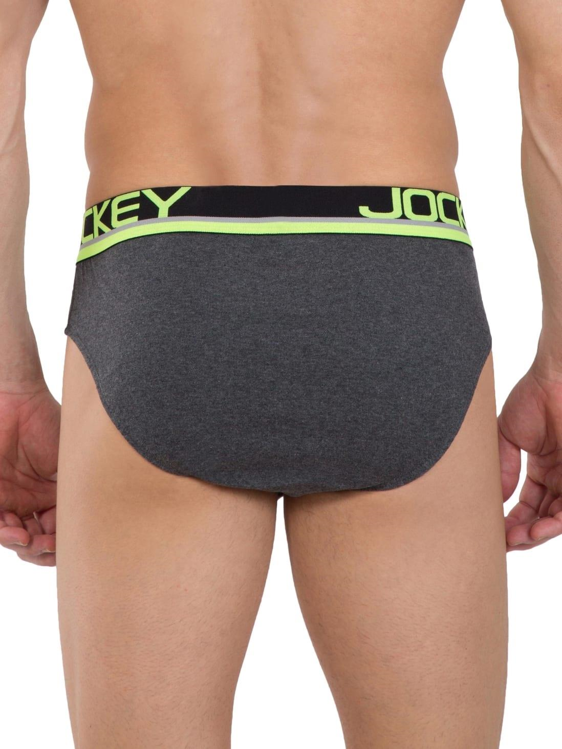 Jockey FP02 Men's Super Combed Cotton Rib Solid Brief with Ultrasoft Waistband