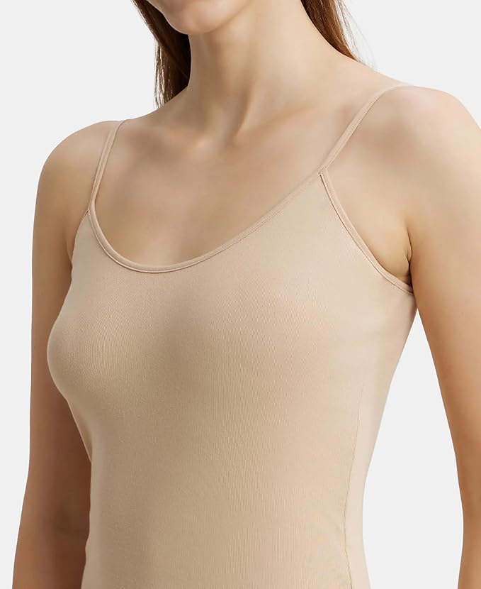 Jockey  Women's Super Combed Cotton Rib Regular Fit Camisole with Adjustable Straps