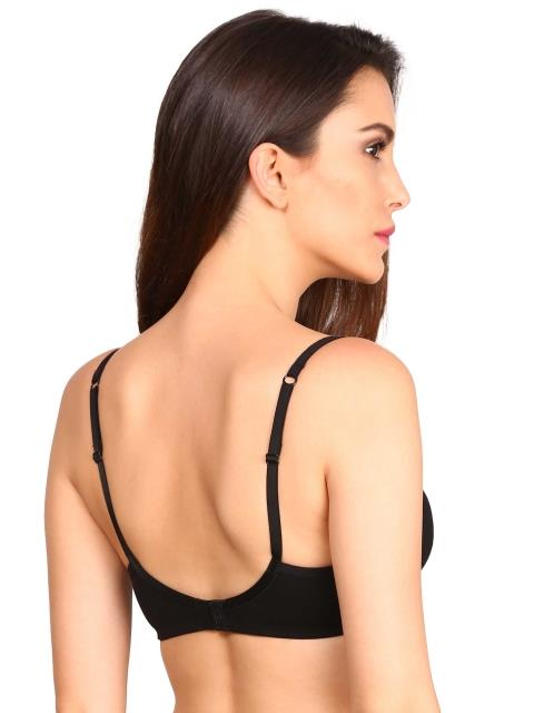 Jockey  Women's Wirefree Padded Super Combed Cotton Elastane Stretch Medium Coverage Lace Styling T-Shirt Bra with Adjustable Straps