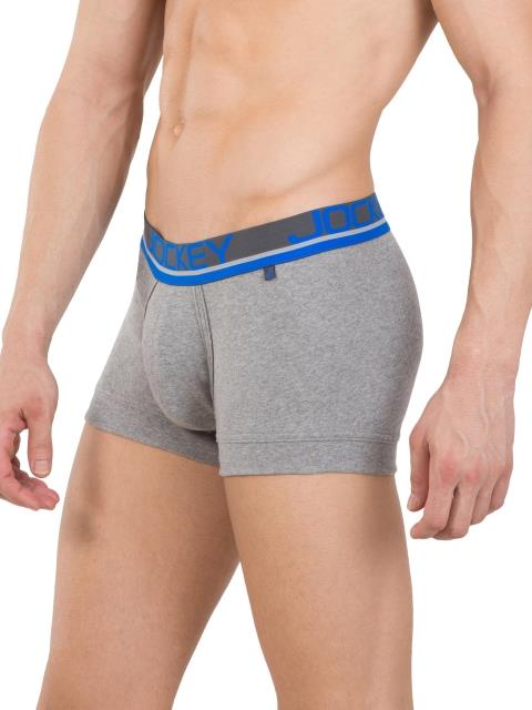 Jockey FP03 Men's Super Combed Cotton Rib Solid Trunk with Ultrasoft Waistband