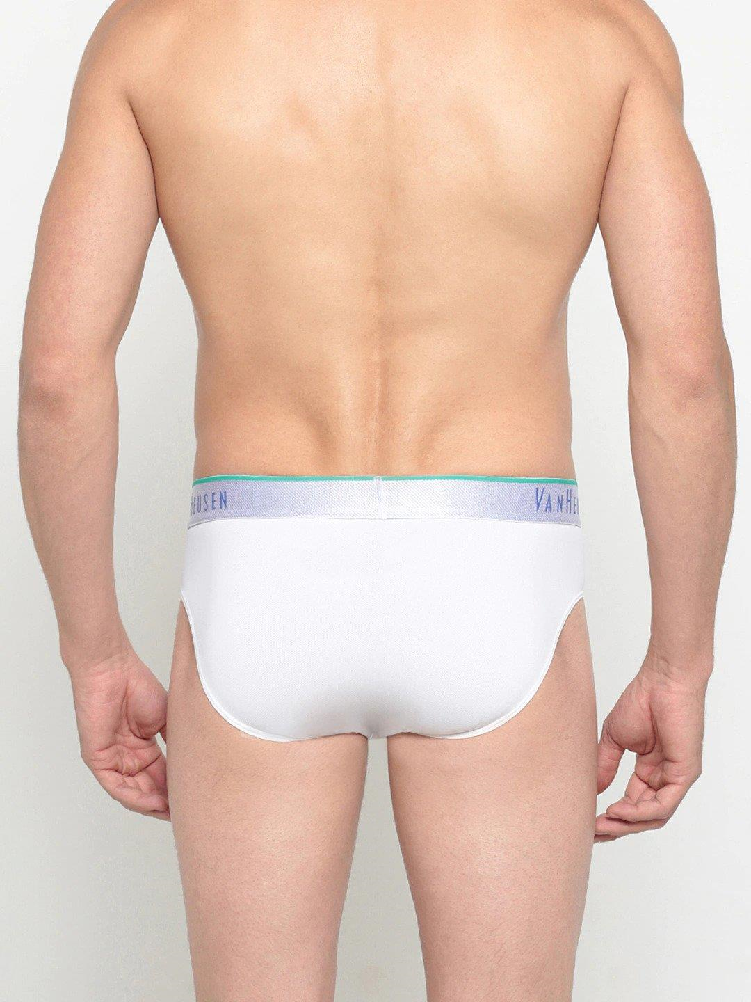 Van Heusen Men Briefs - Nylon Spandex - Swift Dry, Elasticized Waistband, Label Free