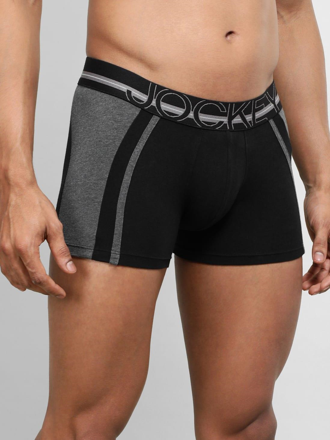 Jockey Men's Super Combed Cotton Elastane Stretch Solid Trunk with Ultrasoft Waistband