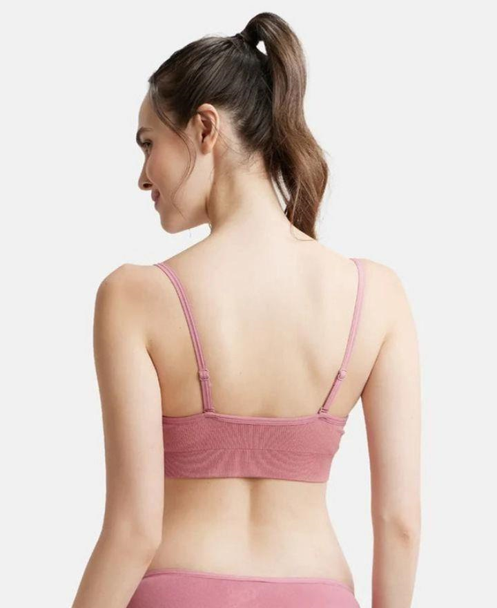 Jockey Women's Wired Padded Super Combed Cotton Elastane Strech Medium Coverage Plunge Neck Pushup Bra with Multiway Styling