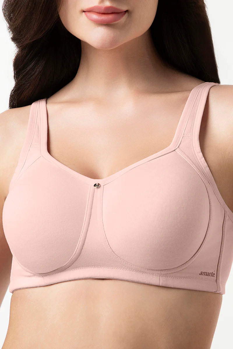 Amante Solid Non Padded Non-Wired Full Coverage Support Bra