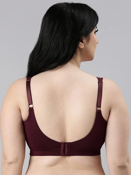 Enamor Innovations Cloudsoft Invisi Bonded Neck Women's Everyday Cotton Minimizer Bra - Padded, Wirefree, Full Coverage