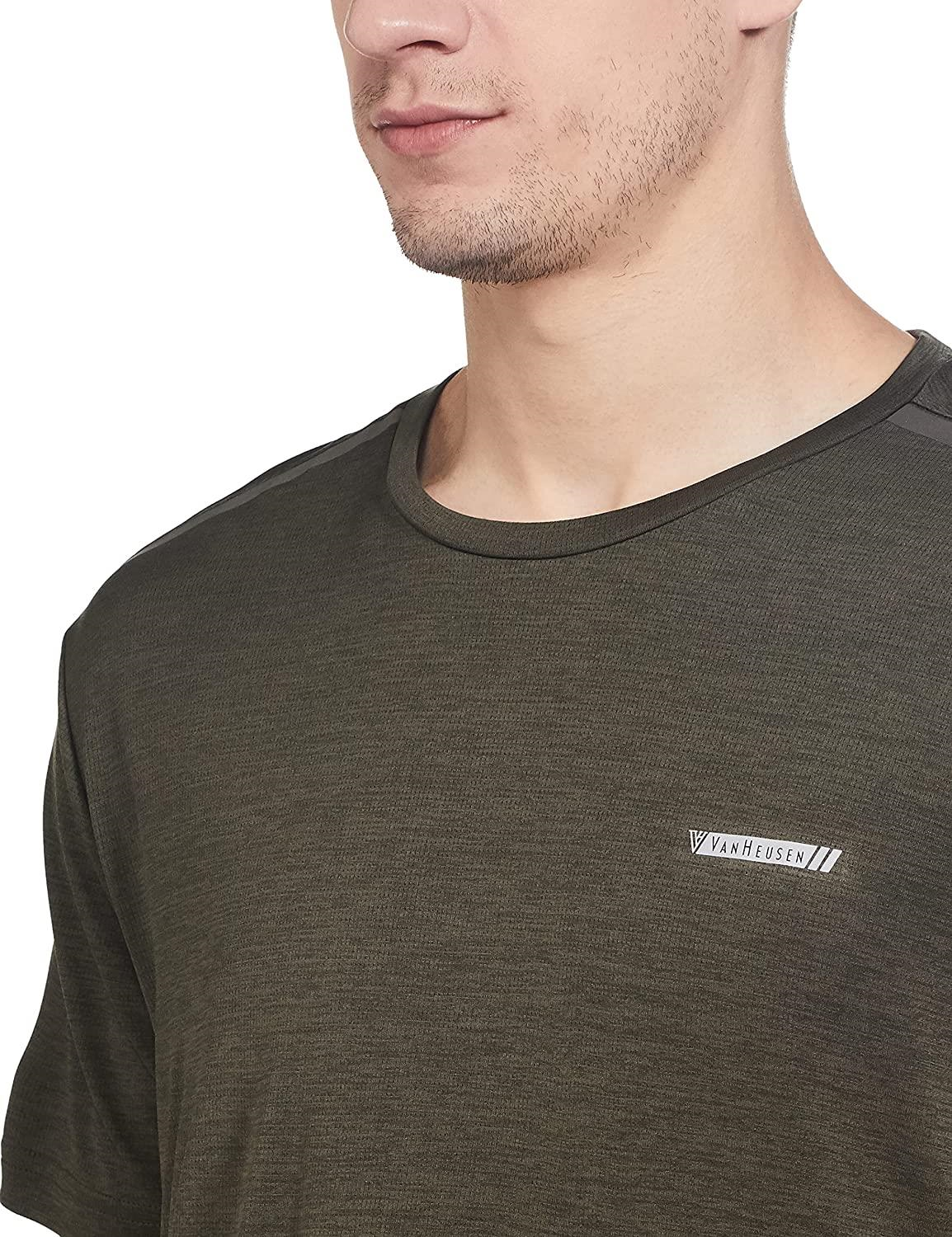 Van Heusen Men's Dry Fit Round Neck T-Shirt